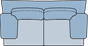 Piktogramm Oregon 2-Sitzer, 2 Armlehnen