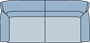 Piktogramm Padua 2,5-Sitzer, 2 Armlehnen