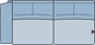 Piktogramm Rodney 2-Sitzer groß, 1 Armlehne L