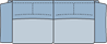 Piktogramm Rodney 2,5-Sitzer, 2 Armlehnen