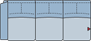 Piktogramm Rodney 3-Sitzer, 1 Armlehne L