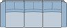 Piktogramm Rodney 3-Sitzer, 2 Armlehnen
