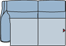 Piktogramm Sorrento 2-Sitzer, 1 Armlehne L