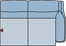 Piktogramm Sorrento 2-Sitzer, 1 Armlehne R