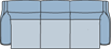Piktogramm Sorrento 3-Sitzer, 2 Armlehnen