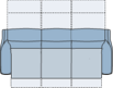 Piktogramm Sorrento 3-Sitzer mit Funktion, 2 Armlehnen
